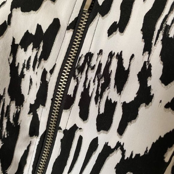 New Zenergy Neema brush strokes jacket size 0 black/white 3/4 sleeve - Picture 8 of 8